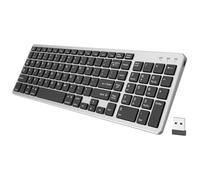 GKABXY 2.4G Wireless Keyboard Slim Full Size Keyboard Quiet Design with Shortcut Keys & Numeric Keypad for Computer/Desktop/PC/Laptop and Windows & Mac OS Laptop Built in Rechargeable Battery, Black