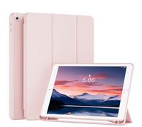 GKABXY Case for iPad 9th/8th/7th Generation 2021/2020/2019, 10.2 Inch Protective Case with Pen Holder, Ultra Thin TPU, Automatic Sleep/Wake, Tri-Fold Stand Function, Rose Gold