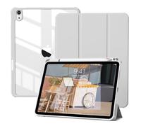 GKABXY Case for iPad (A16) 11th / 10th Generation 2025/2022 10.9 Inch with Pencil Holder, Slim Lightweight Trifold iPad 11 inch Cover with Rugged PC Translucent Back Shell, Gray