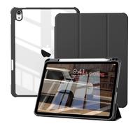 GKABXY Case for iPad (A16) 11th / 10th Generation 2025/2022 10.9 Inch with Pencil Holder, Slim Lightweight Trifold iPad 11 inch Cover with Rugged PC Translucent Back Shell, Black