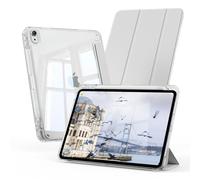 GKABXY Case for iPad A16 11th Generation 11 Inch 2025, iPad 10th Generation 10.9 Inch 2022 with Pencil Holder, Slim and Lightweight Cover, TPU Hybrid Back, Anti-Yellow, Auto Wake/Sleep, Grey