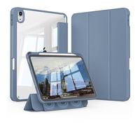 GKABXY Case for iPad A16 11th Generation 11 inch 2025/iPad 10th Generation 10.9 inch 2022 with Pencil Holder, Auto Sleep/Wake, Clear Back, Shockproof Magnetic Detachable Cover, Haze Blue