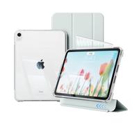 GKABXY Case for iPad Air 11 Inch M3/M2 (2025/2024), iPad Air 5/4 (2022/2020 5th/4th), Sliding Drawer and 2 in 1 Removable, Clear Back Slim Stand Shockproof Tablet Cover, Auto Wake/Sleep, Light Green