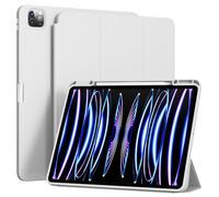 GKABXY Case for iPad Air 13 Inch (M3/M2) 2025/2024, ipad Pro 12.9 inch 6th/5th/4th Generation 2022/2021/2020, Soft TPU Back Cover with Pencil Holder, Auto Wake/Sleep, Trifold Stand case, Gray