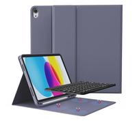 GKABXY for iPad 11th 10th Generation Case with Keyboard 11-inch A16 2025 / 10th Gen 10.9 inch 2022, Thin & Light Wireless Detachable Folio Keyboard Case with Pencil Holder, Purple
