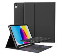 GKABXY for iPad 11th 10th Generation Case with Keyboard 11-inch A16 2025 / 10th Gen 10.9 inch 2022, Thin & Light Wireless Detachable Folio Keyboard Case with Pencil Holder, Black