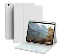GKABXY For iPad Air 11-inch Case with Keyboard (M3/M2, 2025/2024), iPad Air 5th/4th Generation 10.9-inch, 7-Color Backlit Wireless Detachable Folio Cover with Thin & Light, Gray