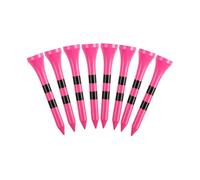GKandi Bright Pink Golf Tees Wood 1 1/2" 2 1/8" 2 3/4" 3 1/4" Value 500/1000 Pack with Consistent Height Design, High Visibility Tees with Stripes & Stable Launch (Pink, 500Count(2 1/8 Inch))