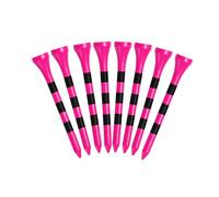 GKandi Bright Pink Golf Tees Wood 1 1/2" 2 1/8" 2 3/4" 3 1/4" Value 500/1000 Pack with Consistent Height Design, High Visibility Tees with Stripes & Stable Launch (Pink, 500Count(2 3/4 Inch))