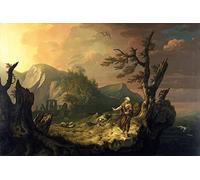 GKAZGQPR Famous HD Canvas Art Oil Painting the Bard by Thomas Jones HD Canvas Art for Office Decor 60x90cm