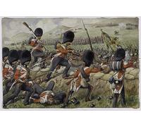 GKAZGQPR Famous Painting Classic Pictures Canvas Printing the Scots Fusilier Now Scots Guards At the Battle of the Alma by Richard Simkin for Home Decor 60x90cm