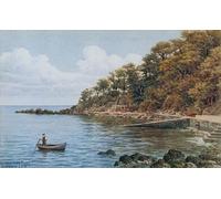 GKAZGQPR Famous Painting Modern Prints Artwork Wall Art Horestone Point Sea View by Alfred Robert Quinton Modern Prints for Wall Decor 60x90cm