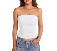 GKBK Womens Strapless Crop Top with Built in Bra and Tube Tank Top Cute Y2K Summer Fashion