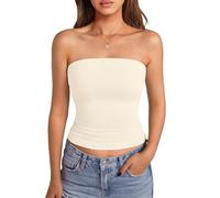 GKBK Womens Strapless Crop Top with Built in Bra and Tube Tank Top Cute Y2K Summer Fashion