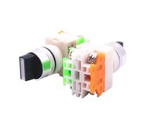 GKCAWEVQO 22mm LA37-11X3 self-Momentary Selector Switch 1NO+1NO 2 Positions Rotary Switches DPST 4 Screws 10A400V Power Switch