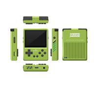 GKD Pixel 2 Metal Console 2.4-inch IPS Screen Aluminum Body Gaming Player Retro Pocket Mini Game Console Portable Handheld Come With 64GB TF Card (Green)