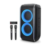 GKD62 Karaoke Machine for Adults Kids, 400W Portable Bluetooth Party Speaker with 2 Wireless Microphones, Built in AI Vocal Removal & Mic Priority, Records, Radio, Loud Sound for Home, DJ, Outdoor