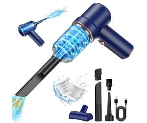 GKEAPZA Handheld Vacuum Cleaner Wireless Mini Car Cleaner, 19000 PA Lightweight Vacuum Cleaner & Blower Dust Buster,for Car, Home, Kitchen, Pet Hair Cleaning (blue)