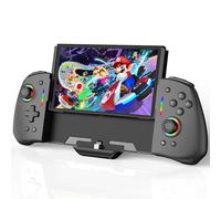 GKEAPZA Switch Controller for Nintendo Switch/OLED,One-Piece Handheld Switch Controller Replace Switch Joycon, RGB Switch grip Remote with Adjustable TURBO and Dual Motor Vibration (Black)
