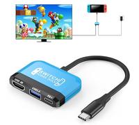 GKEAPZA Switch TV Dock for Nintendo Switch/OLED, Portable Mini Dock 4K HDMI TV Adapter with Additional USB 3.0 Port, Type-C 100W PD