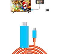GKEAPZA USB C to HDMI Cable 2M, Portable Docking Station for Steam Deck & Nintendo Switch, Compatible with Switch 2, 4K@60Hz Video with 100W PD Fast Charging for ROG Ally, iPad, PC, TV