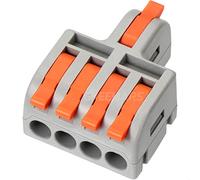 GKEEMARS 10Pcs Mini Electrical Wire Connectors, DIY Splicing into 4/6/8/9/10 Way Butt Terminal Block Connectors (1 in 4 Out)