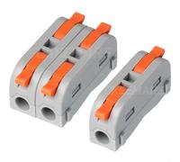GKEEMARS 50 Pcs Mini Lever Wire Nuts, 1 Conductor Compact Wire Connectors Splicing Connectors for Circuit Inline 24-12 AWG