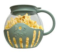 GkgWuxf 2.25 Quart Microwave Popcorn Bowl Popcorn Maker Microwave Bowl Silicone Microwave Hot Air Popcorn Popper Bowl Borosilicate Glass BPA Free With Lid Dishwasher Safe