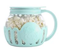 GkgWuxf 2.25 Quart Microwave Popcorn Bowl Popcorn Maker Microwave Bowl Silicone Microwave Hot Air Popcorn Popper Bowl Borosilicate Glass BPA Free With Lid Dishwasher Safe