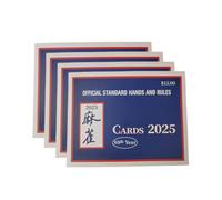 GkgWuxf 2025 Mahjong Card, Mahjong Rule Cards - 2025 Portable Large Print Game Accessory for Scoring Storage Reading League