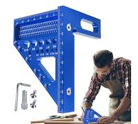 GkgWuxf 3D Multi-Angle Measuring Ruler - Hole Position Aluminum Alloy Triangle Rulers,Layout Measuring Tool, 3D Saddle Square Ruler for Precise Marking, Engineer Carpenter