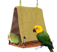 GkgWuxf Bird House - Parrot Bed For Cage | Imitate Rattan Swing, Hideaway House, Scratch Resistant Pet Supplies For Entertainment Sleeping Playing