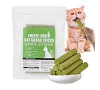 GkgWuxf Cat Grass Snacks - 8 Sticks Cat Teething Sticks | Freeze-Dried Snack Time Treats, Flavored Teeth Cleaning Treats For Keeping Energetic