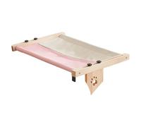 GkgWuxf Cat Perch For Large Cats | Wooden Cat Windowsill Shelf | Adjustable Cat Windowsill Nest, Cat Hammock Seat With Cushioned Bed Cover For Sleeping, Playing, Climbing