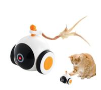 GkgWuxf Cat Rolling Toy | Kitten Toy with Movable Ball | Indoor Motion Activated Automatic Game with Tail to Stimulate Exercise and Fight Cat Boredom