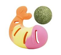 GkgWuxf Catnip Chew Toy,Kitten Teething Relief Shrimp Shape Catnip Game,Cat Boredom Relief Toy - for Indoor Outdoor Apartment Multi-Pet Household Birthday Holiday