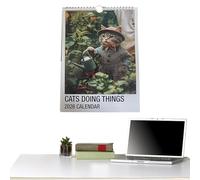 GkgWuxf Cats Calendar 2026 - Animal Wall Calendar Planner - Cute Monthly Diary and Fun Family Planner for Office Home School Decoration to Organize Life