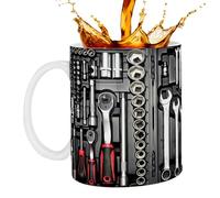 GkgWuxf Ceramic Mugs - Large Capacity 35 cl Design Tool Box, Ceramic Coffee Mug with for Soup Hot Water Tea Travel Women Men