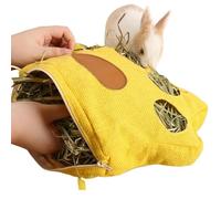 GkgWuxf Chinchilla Hay Feeder | Small Animal Feeder Storage Pouch | 4-Hole Washable Snack Rack For Feeding Care Gerbil Tortoise Cage Hutch Enrichment Indoor Outdoor Garden