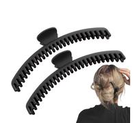 GkgWuxf Claw Hair Clips for Women,2 Pack Portable Small Hair Claw - Slim Bun Pins, Banana Hairpins, Big Barrettes, Women Styling Accessories for Wavy & Curly