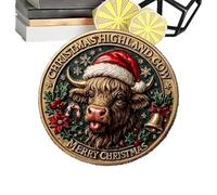 GkgWuxf Coin for Collectors,Decorative Portable Souvenir | Highland Cow Individual Collectible Coin Keepsake - for Holiday Preservation Collecting Hobby Display Birthday Collectors Men Enthusiasts