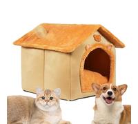 GkgWuxf Cute Cat Bed | Plush Anti-Slip Warm Washable | Cute Small Dog Bed Cat Cave | for Kitten Pet Small Dog Animal Bunny Indoor Outdoor Living Room Balcony Apartment Office Garden Yard