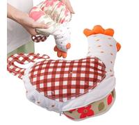 GkgWuxf Cute Oven Gloves, Non-Slip Heat Resistant - Chicken Shaped Kitchen Gloves for Baking, for Commercial Restaurant Waves Women Mom Birthday Baking