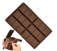 GkgWuxf Deep Candy Mould, Rectangular Chocolate Biscuit Mould, 6 Cavity Break Plush Chocolate Silicone Moulds - Easy Release Molds for Wax Melting,