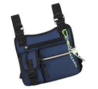 GkgWuxf Durable Travel Chest Bag for Hiking - Multifunctional Heavy Duty Vest with Ergonomic 3D Cut for Hiking Sport Motor Skills Work, Blue, Se référer au descriptif, Refer to description