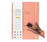 GkgWuxf Finance Logbook & Accounts Book | Effective Bill Organizer & Budget Planner - Bill Tracker Finance Planner with Double-Sided Pockets for Family Friends Children