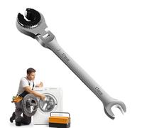 GkgWuxf Flare Nut Wrench, Rotating Ratcheting Tubing Wrench, Double Open-end Ratcheting Plum Bayonet Quick Ratchet for Tube Hose Oil Pipe Repairment