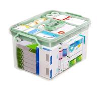 GkgWuxf Household Medicine Box - Household Medicine Organizer,Large Capacity Box With Handles Locking Lid, Double Compartme Box For Home,Medication Storage