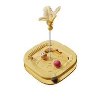 GkgWuxf Interactive Toy for Cats - Standalone Game with Cane, Stimulating Enigma and Puzzle, Enrichment for Kittens Scratching Post Relaxation Home