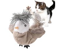 GkgWuxf Interactive Twittering Bird Cat Toy | Realistic Rechargeable Kitten Toy, Motion Activated Accessory for Cat Play - Indoor Outdoor Play Entertainment